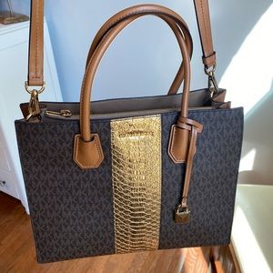 Michael Kors brown logo handbag